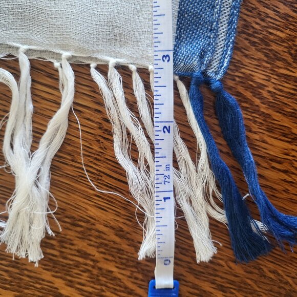 J. Jill Striped Flower Blue/ Purple Sapphire Multi Scarf - Picture 7 of 11